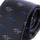 Blue Glasses Print Tie - Tie Doctor